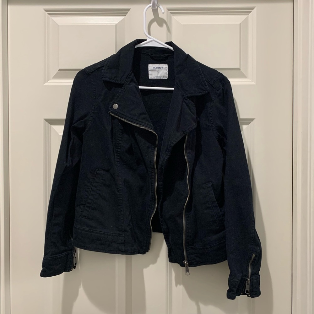 Old Navy Black Moto Zipper Jacket